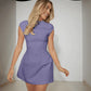 Elegant Mini Dress with Cap Sleeves in Black, White, Pink, Red - Flattering Fit, Soft Polyester Fabric, Multiple Sizes Available-3