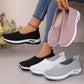 Slip-On, Knit Upper, Casual Regular Wear – Light Women's Mesh Slip-On Flats