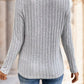 Plush Flattering Women’s V Neck Top - Ribbed Velvet, Casual
