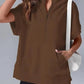 Light Women's Short Sleeve Hoodie - Oversized Knit