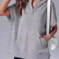 Light Women's Short Sleeve Hoodie - Oversized Knit