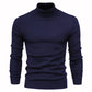 Plush Men's Turtleneck Sweater - Slim Fit Viscose Winter