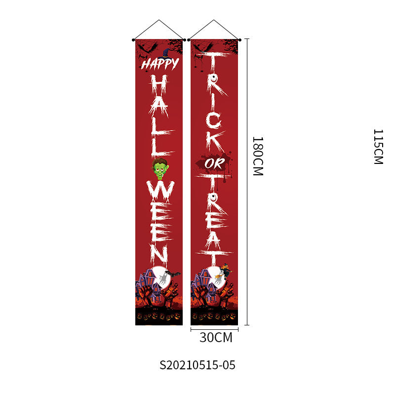 Doorway Halloween Banners Pair Oxford Cloth 180x30cm