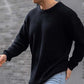 Plush Timeless Men's Waffle Knit Sweater - Crew Neck Acrylic