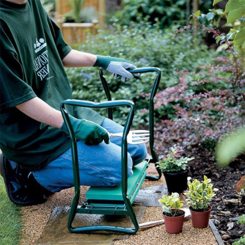 Garden Kneeler Green Comfort-Grip Seat Pain Free Gardening Spring 2026 Trend Gift Idea