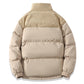 Unisex Insulating Puffer Coat - Stand Collar, Cotton