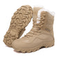 Anti-Slip Men's Snow Boots - High-Top Platform, Faux Fur
