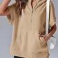 Light Women's Short Sleeve Hoodie - Oversized Knit