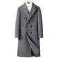 Structured Warm Overknee Wool Coat - Double Breasted, Winter
