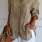 Chic Women's Blouse with Flattering Cut, Versatile Style, Long Sleeve Summer Top for Women, Machine Washable-3