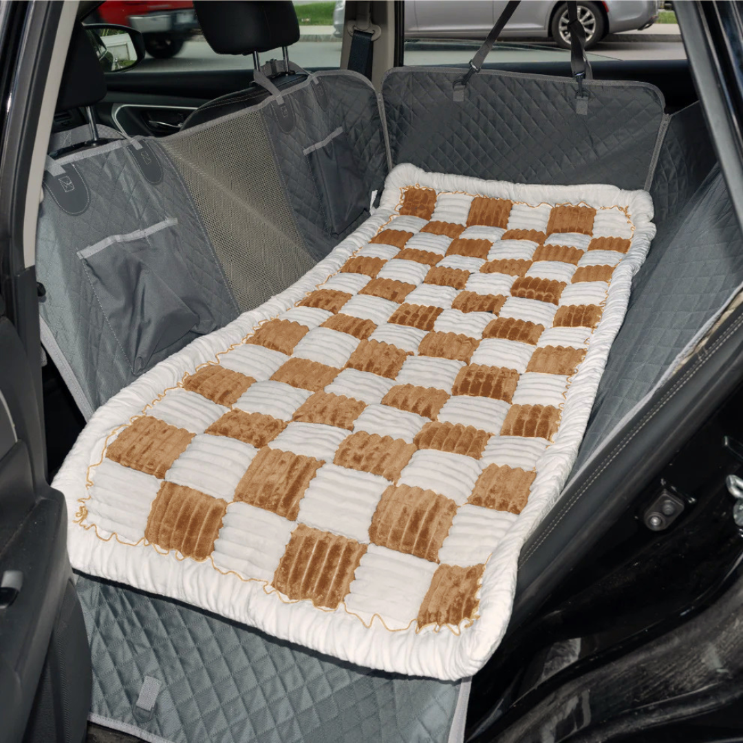 Dog Backseat Bed Large Plush Pet Car Seat Bed For Cozy Rides Fall 2025 Travel Must Have Mess Free