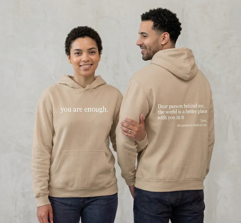 Unisex Warm Hoodie - Graphic Front-Pocket Hoodie With Back Print, Fleece-Lined, Casual Wear