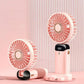 Hand-Held Mini Fan 3000mAh Travel-Friendly USB Battery-Powered Desk Fan 5 Speed Neck Hanging Outdoor Display Screen