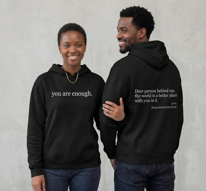 Unisex Warm Hoodie - Graphic Front-Pocket Hoodie With Back Print, Fleece-Lined, Casual Wear