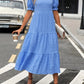 Variant image for Boho Women's Dress with Puffed Sleeves, Gathered Design, Breathable Fabric, Available in Multiple Colors-9