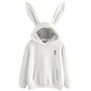 Cozy Oversized Women’s Rabbit Ear Hoodie - Fleece, Casual