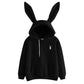 Cozy Oversized Women’s Rabbit Ear Hoodie - Fleece, Casual