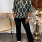 Elegant Women's Blouse with Geometric Pattern, Comfortable Stretch Cotton Summer Top for Versatile Styling-5