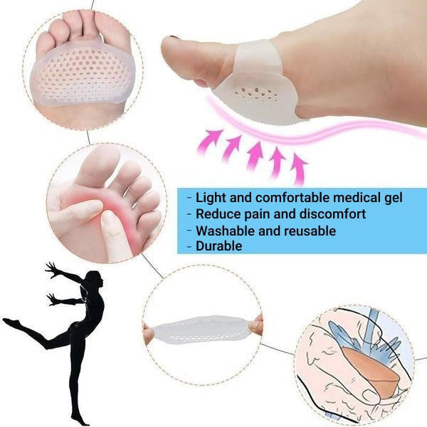 Metatarsal Pads Breathable Gel Forefoot Cushions Kit Of 2