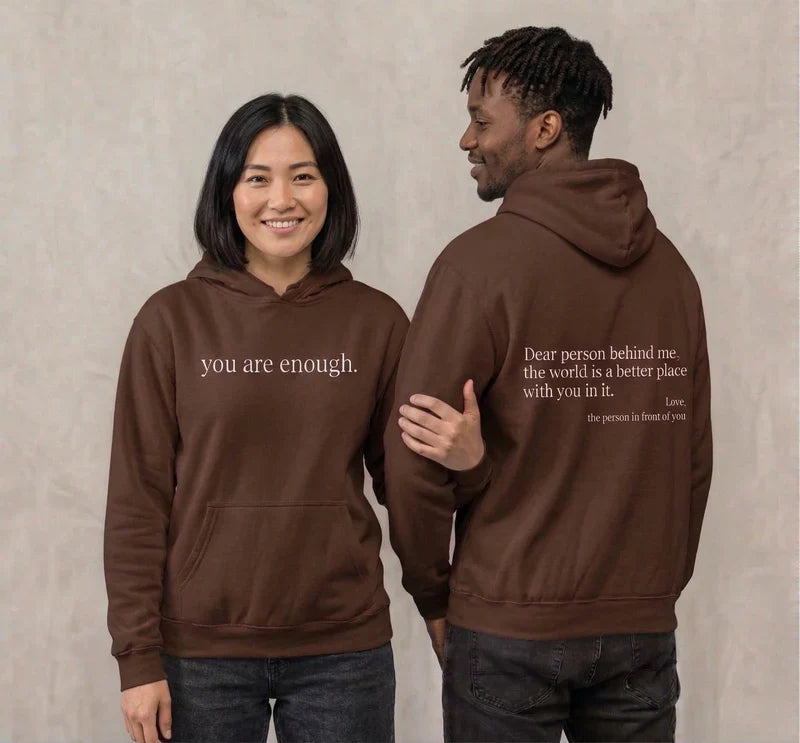 Unisex Warm Hoodie - Graphic Front-Pocket Hoodie With Back Print, Fleece-Lined, Casual Wear