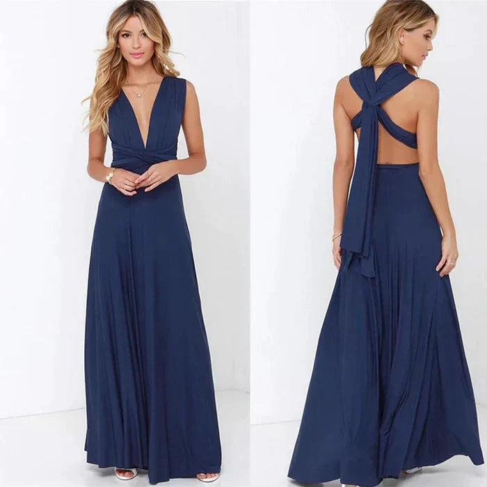 Variant image for Chic Women's Wrap Dress with Elastic Waist, Soft Breathable Fabric, Versatile Summer and Formal Style-25