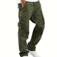 Oversized Black Cargo Pants for Men with Multiple Pockets, Comfortable Fit and Durable Cotton Blend Trousers-5