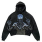 Relaxed Warm Hoodie - Cropped Pullover Polyester Streetwear
