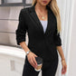 button-front, tailored, structured, polyester, office wear – Breathable women's blazer