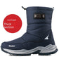 Water-Resistant Men's Snow Boots - Insulated Zipper, Mesh