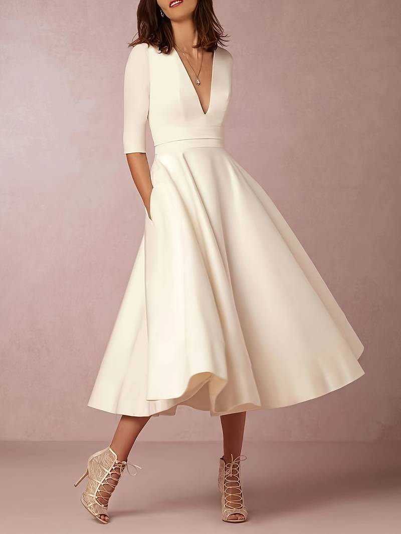 Variant image for Plus Size Women's Summer Dress in Soft Cotton Blend, Elegant and Comfortable for Any Occasion-1