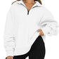 Light Women Zip Sweatshirt - Oversized Pullover Casual