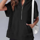 Light Women's Short Sleeve Hoodie - Oversized Knit