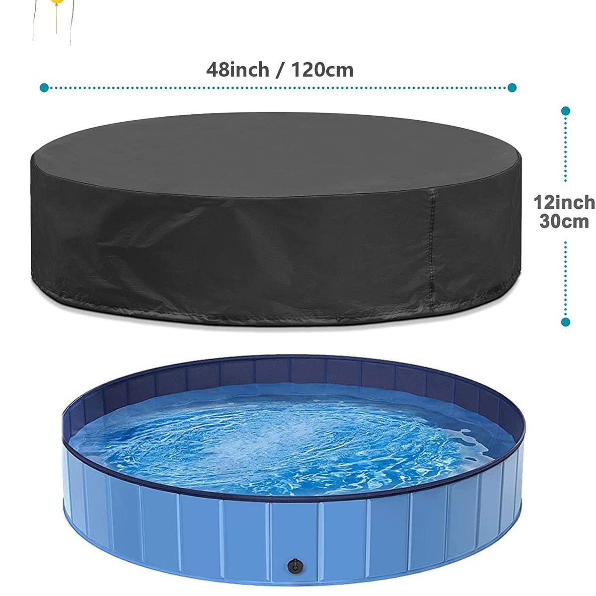 Water-Resistant Dog Pool Cover Round Fit Debris Blocking Keeps Water Clean Fall 2025 Backyard Pet Accessory