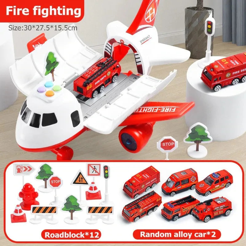 Airplane Toy Kit XL Emergency Rescue Playset For Kids Back To School 2025 Gift Idea