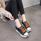 platform, canvas, casual everyday walking and errands – Breathable women's canvas sneakers