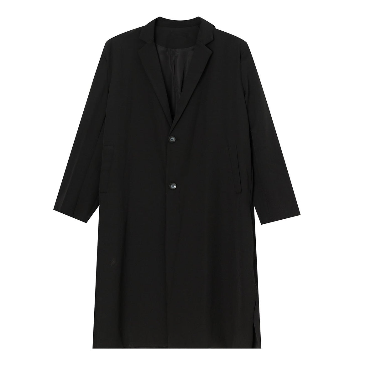 Light Relaxed Men’s Overcoat - Long Polyester Spring