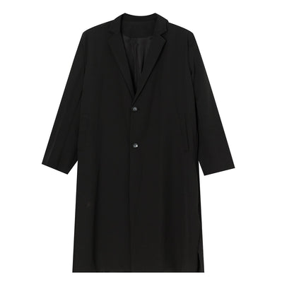 Light Relaxed Men’s Overcoat - Long Polyester Spring