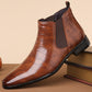 Men's Supportive Chelsea Boots - High Top Croc Leather