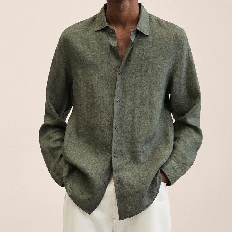 Elegant Linen Shirt for Men - Breathable Trendy Fit for All Occasions, Cozy Summer Wear, Multi-Use Casual Attire