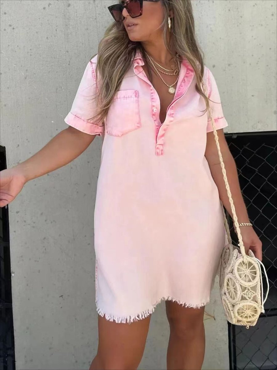 Variant image for Relaxed Denim Dress for Women, Comfortable Fit, Versatile Knee-Length Style for Casual and Semi-Formal Occasions-33