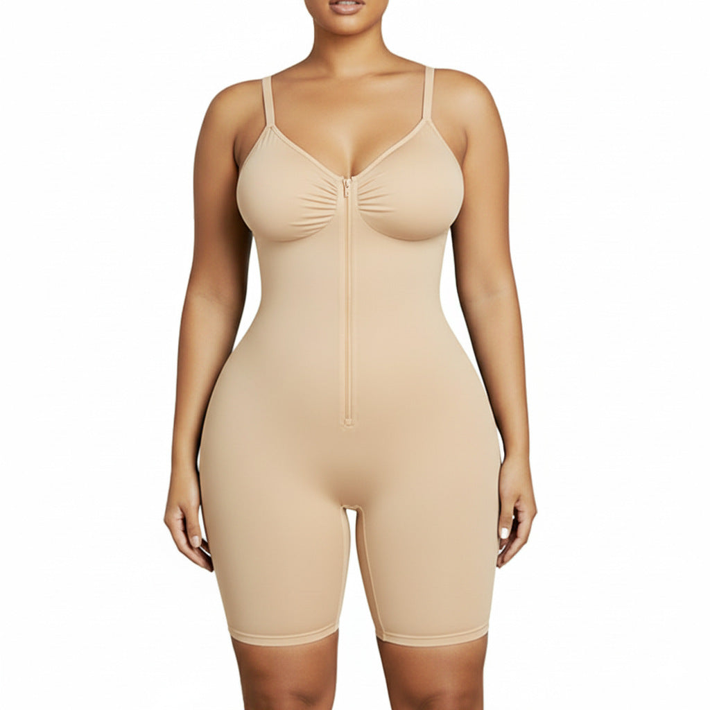 Women's Seamless Shapewear Bodysuit - full-body shaping, spandex blend, everyday wear
