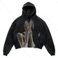 Relaxed Warm Hoodie - Cropped Pullover Polyester Streetwear