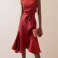 Light, flattering women’s dress - A-line waist-twist, polyester, for daily wear and semi-formal occasions