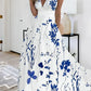 Elegant Floral Petal Dress for Women, Lightweight Summer Wedding Guest Dress with Adjustable Belt and Delicate Neckline-2
