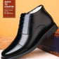Cozy Warm Mens Ankle Boots - Cap Toe, PU Leather, Winter