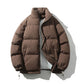 Relaxed Warm Men Down Coat - Boxy Puffer, Polyester, Urban