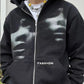Unisex Oversized Zip Hoodie - Boxy Zip Front, Cotton