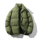 Relaxed Warm Men Down Coat - Boxy Puffer, Polyester, Urban