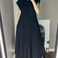 Variant image for Elegant Sleeveless Pleated Womens Dress in Solid Color - Versatile Summer Wedding Guest or Cocktail Formal Dress-7