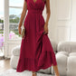 Variant image for Elegant Black Ruffle Dress with Diaper Neckline, Plus Size Wedding Guest Formal Dress for Spring-21